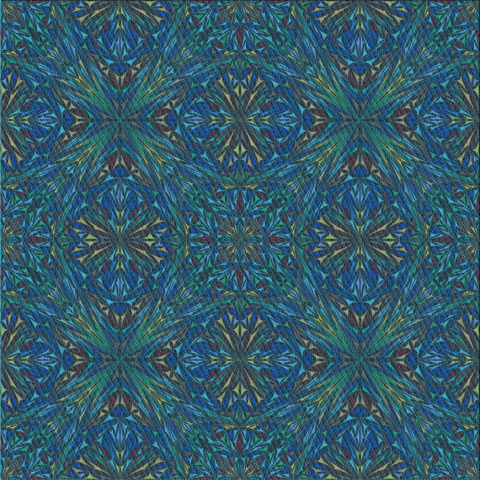 Round Machine Washable Transitional Deep-Sea Blue Rug, wshpat3795lblu