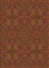 Patterned Saffron Red Rug, pat3795org