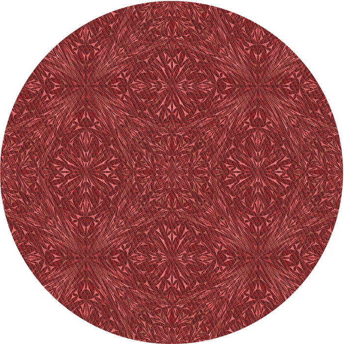 Square Patterned Red Rug, pat3795rd