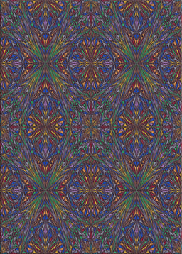 Patterned Purple Lily Purple Modern Rug, pat3795