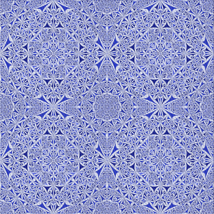 Round Patterned Ocean Blue Rug, pat3796blu