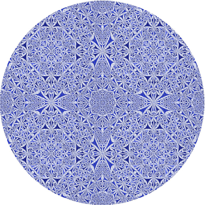 Square Patterned Ocean Blue Rug, pat3796blu