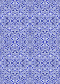 Machine Washable Transitional Ocean Blue Rug, wshpat3796blu