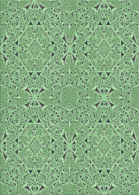 Machine Washable Transitional Light Green Rug, wshpat3796grn