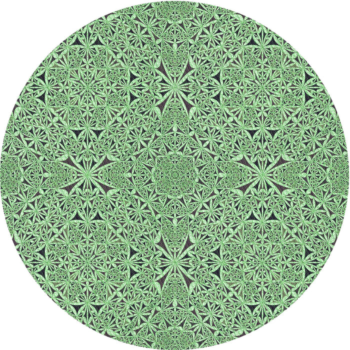 Square Patterned Light Green Rug, pat3796grn