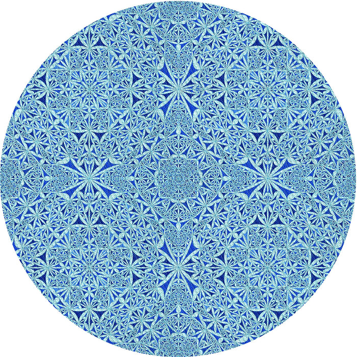 Square Patterned Blue Rug, pat3796lblu