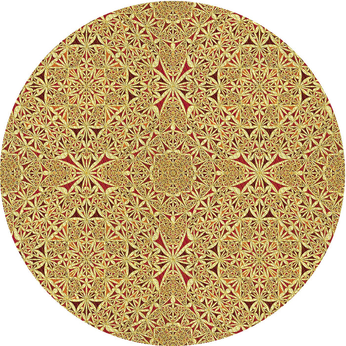 Square Patterned Mahogany Brown Rug, pat3796yw