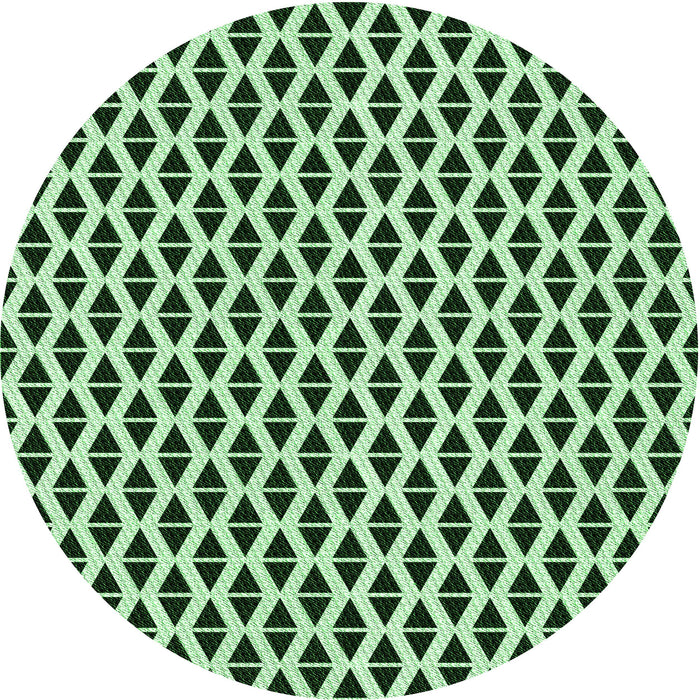 Square Machine Washable Transitional Dark Forest Green Rug in a Living Room, wshpat3797grn