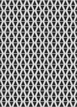Patterned Charcoal Black Novelty Rug, pat3797