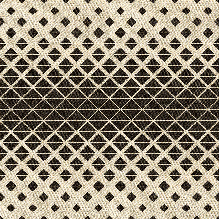 Round Patterned Milk Chocolate Brown Rug, pat3798brn