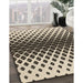 Machine Washable Transitional Chocolate Brown Rug in a Family Room, wshpat3798brn