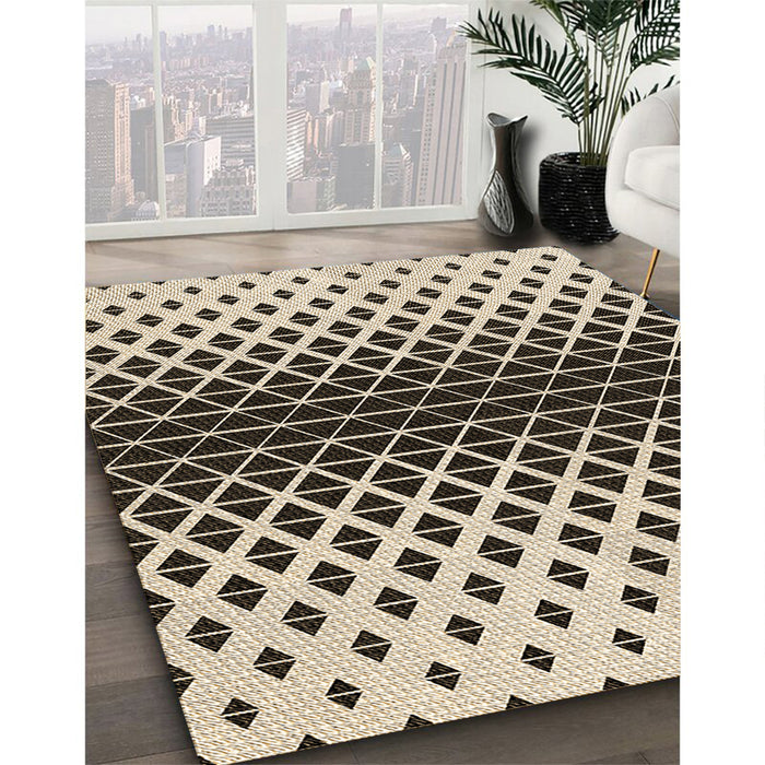 Patterned Milk Chocolate Brown Rug in Family Room, pat3798brn