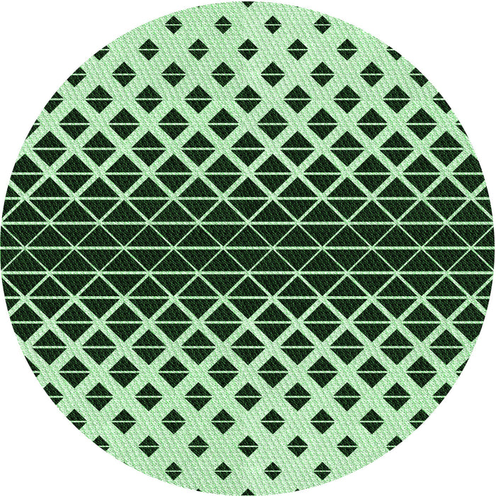 Square Patterned Dark Forest Green Rug, pat3798grn