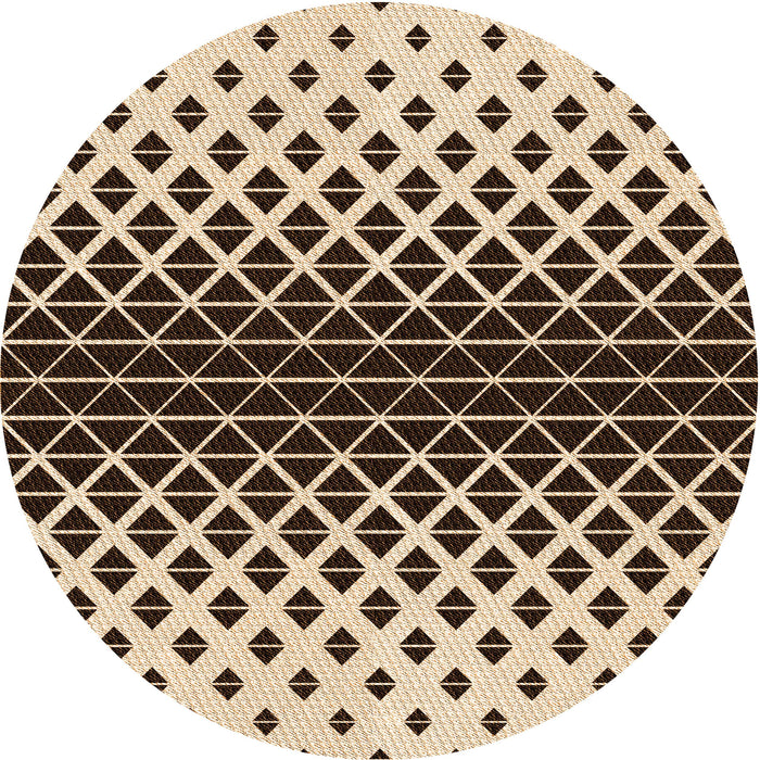 Square Patterned Deep Peach Orange Rug, pat3798org