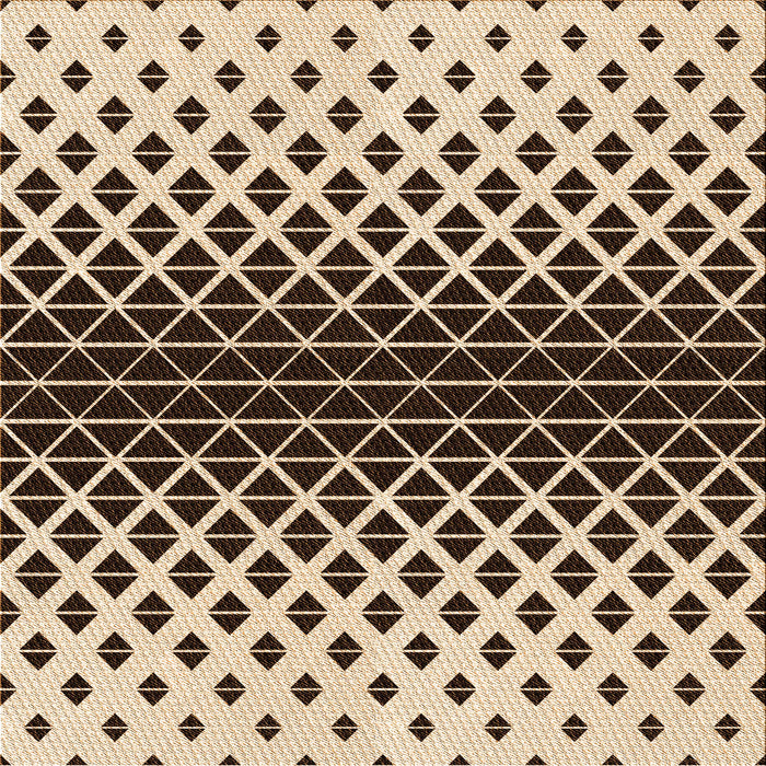 Round Patterned Deep Peach Orange Rug, pat3798org