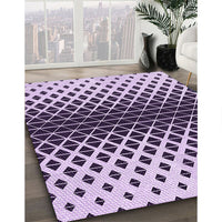 Patterned Blossom Pink Rug, pat3798pur