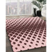 Machine Washable Transitional Pink Rug in a Family Room, wshpat3798rd