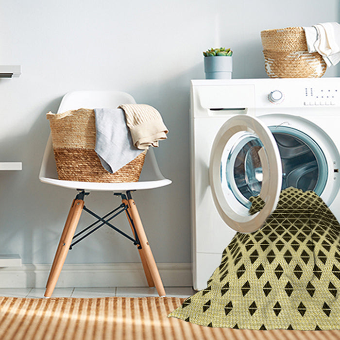 Machine Washable Transitional Bakers Brown Rug in a Washing Machine, wshpat3798yw