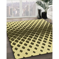 Patterned Bakers Brown Rug, pat3798yw