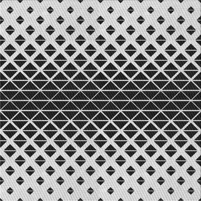 Square Patterned Platinum Gray Novelty Rug, pat3798