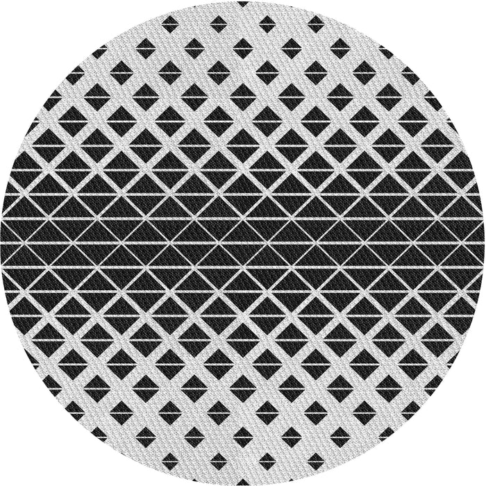 Sideview of Patterned Platinum Gray Novelty Rug, pat3798