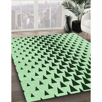 Patterned Mint Green Rug, pat3799grn