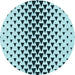 Square Patterned Electric Blue Rug, pat3799lblu