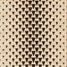 Round Patterned Sienna Brown Rug, pat3799org