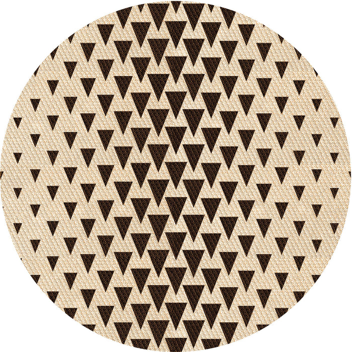 Square Patterned Sienna Brown Rug, pat3799org