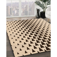 Patterned Sienna Brown Rug, pat3799org