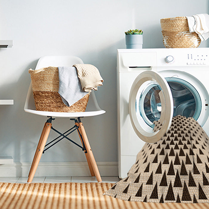 Machine Washable Transitional Sienna Brown Rug in a Washing Machine, wshpat3799org