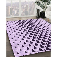 Patterned Bright Grape Purple Rug, pat3799pur