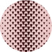 Square Machine Washable Transitional Light Rose Pink Rug in a Living Room, wshpat3799rd