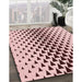 Machine Washable Transitional Light Rose Pink Rug in a Family Room, wshpat3799rd