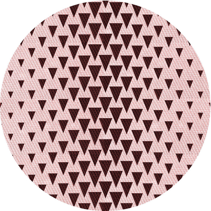 Square Patterned Light Rose Pink Rug, pat3799rd