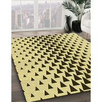 Patterned Oak Brown Rug, pat3799yw