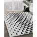 Patterned Gray Novelty Rug in Family Room, pat3799