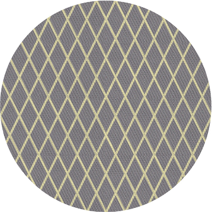 Sideview of Patterned Black Novelty Rug, pat379