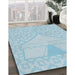 Machine Washable Transitional Blue Rug in a Family Room, wshpat37
