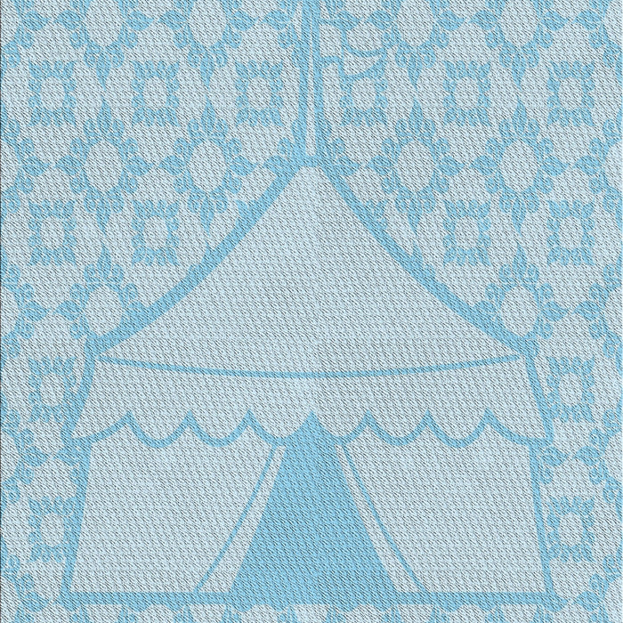 Machine Washable Transitional Blue Rug, wshpat37