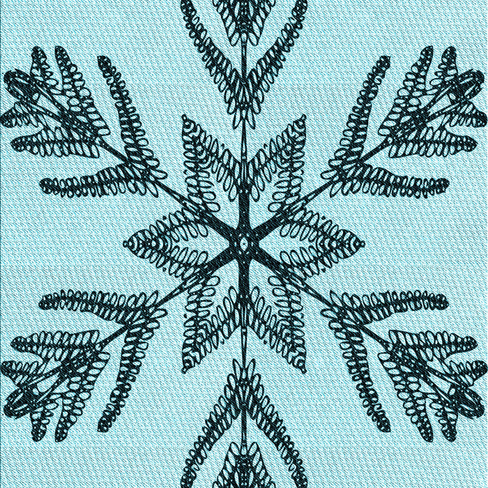 Square Patterned Deep-Sea Green Rug in a Living Room, pat38lblu