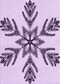 Machine Washable Transitional Purple Flower Purple Rug, wshpat38pur