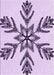 Machine Washable Transitional Purple Flower Purple Rug, wshpat38pur