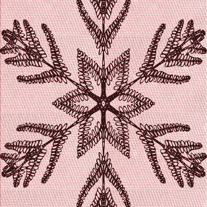 Square Patterned Light Rose Pink Rug in a Living Room, pat38rd