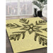 Patterned Sun Yellow Rug in Family Room, pat38yw