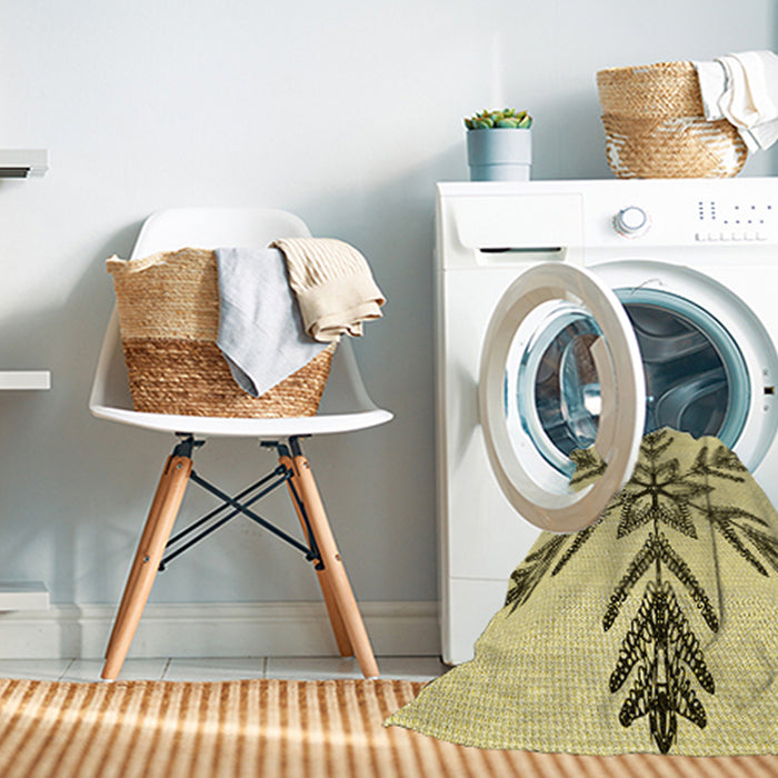 Machine Washable Transitional Sun Yellow Rug in a Washing Machine, wshpat38yw