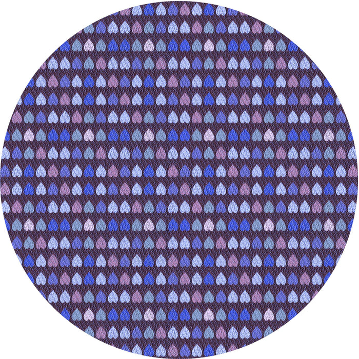 Square Patterned Medium Slate Blue Rug, pat380blu