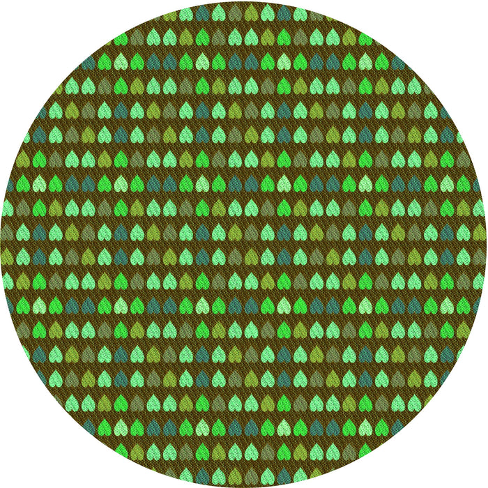 Square Machine Washable Transitional Bakers Brown Rug in a Living Room, wshpat380grn