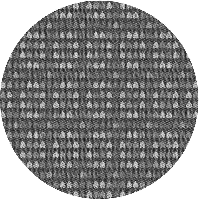 Square Patterned Gunmetal Gray Rug, pat380gry