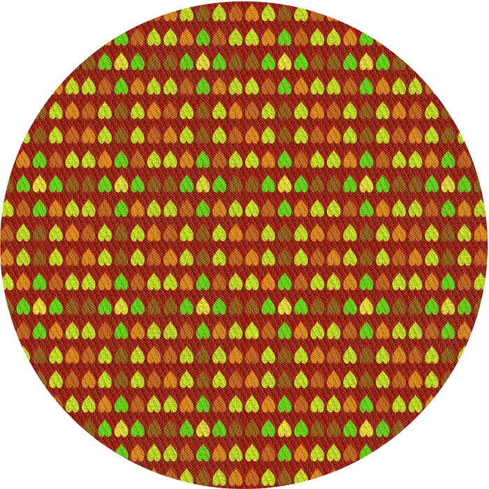 Square Patterned Caramel Brown Rug, pat380yw